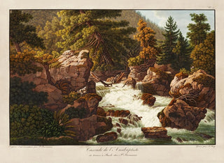 Cascade de l'Anabaptiste - Peter Birmann — näkymä teoksesta