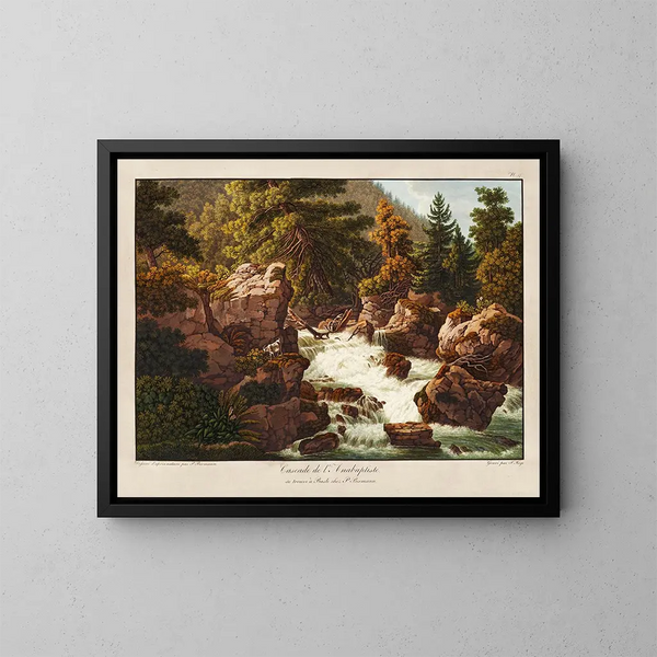 Cascade de l'Anabaptiste - Peter Birmann — kehystetty taideteos seinällä