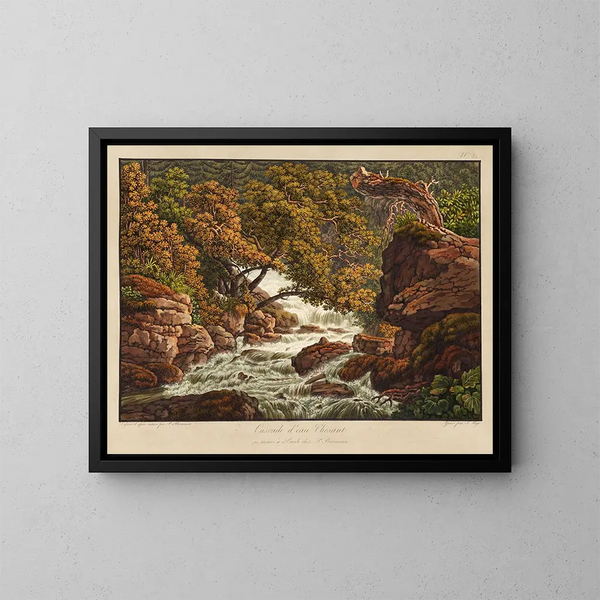 Cascade d'eau Chéret - Peter Birmann — kehystetty taideteos seinällä
