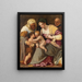 La Vierge à l'Enfant avec sainte Élisabeth l'Enfant, saint Jean-Baptiste et un jésuite - Peter Candid — kehystetty taideteos seinällä