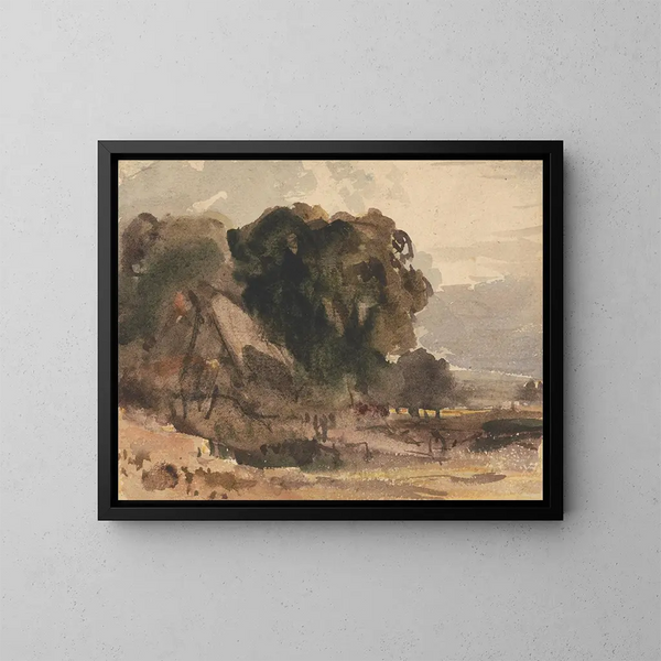 Cottage parmi les arbres - Peter DeWint — kehystetty taideteos seinällä