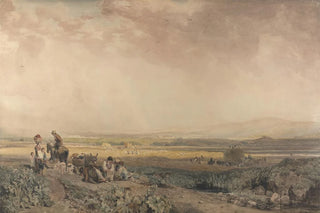 Peter DeWint - Harvesters in Landscape in Sussex.webp