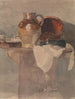 Nature morte avec une cruche et une casserole en cuivre - Peter De Wint | Reproduction — näkymä teoksesta