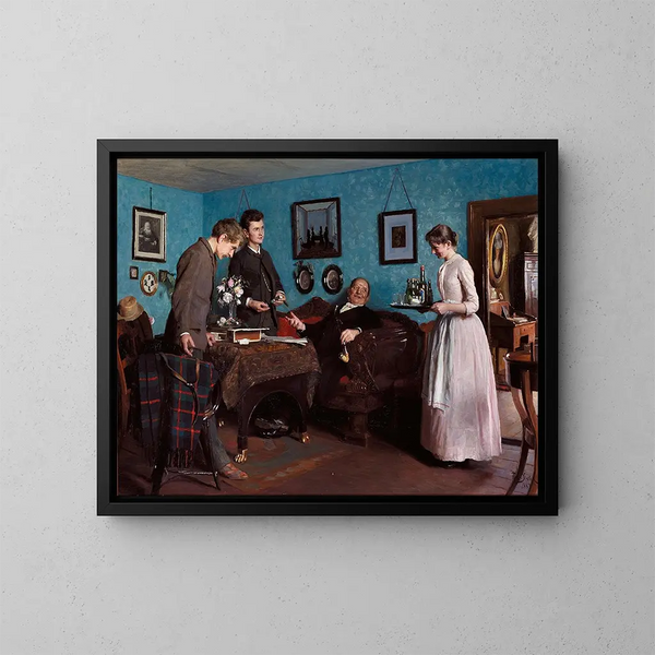 Satunnaiset vieraat - Peter Ilsted — kehystetty taideteos seinällä