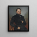 Portrait de M. Dluhovits - Peter Michal Bohúň — kehystetty taideteos seinällä