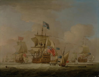 Peter Monamy - British MenofWar and a Sloop.webp
