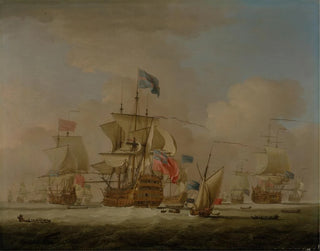 Men of War ja sloop - Peter Monamy — näkymä teoksesta