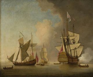 Bateaux en mer - Peter Monamy — näkymä teoksesta