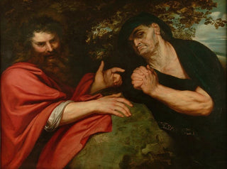 Démocrite ja Hérakleitos - Peter Paul Rubens — näkymä teoksesta