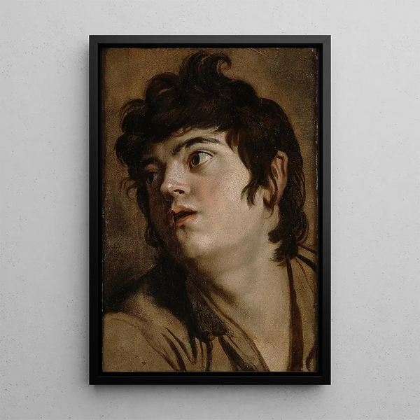 Nuoren miehen pää - Peter Paul Rubens — kehystetty taideteos seinällä