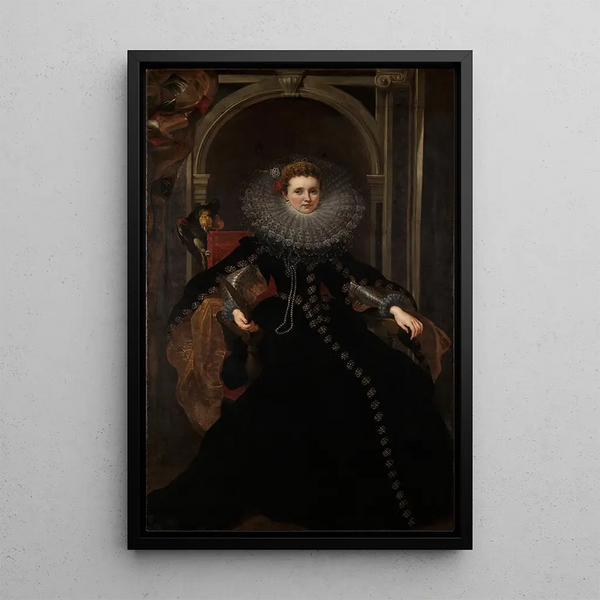 Veronica Spinola Serra, muotokuva - Peter Paul Rubens — kehystetty taideteos seinällä