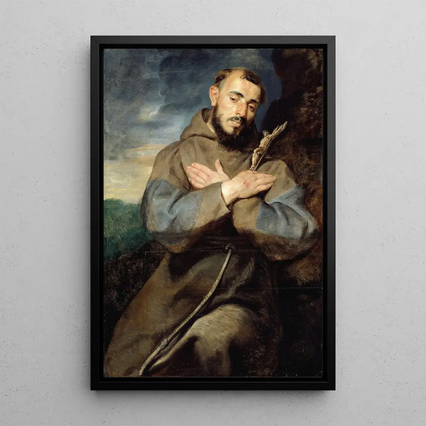 Pyhä Fransiskus - Peter Paul Rubens — kehystetty taideteos seinällä