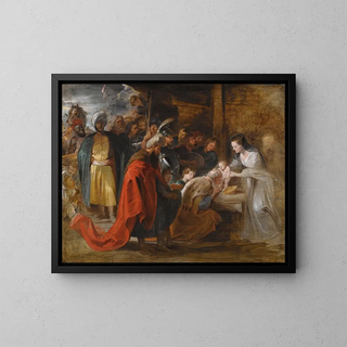 L'Adoration des Mages - Peter Paul Rubens — kehystetty taideteos seinällä