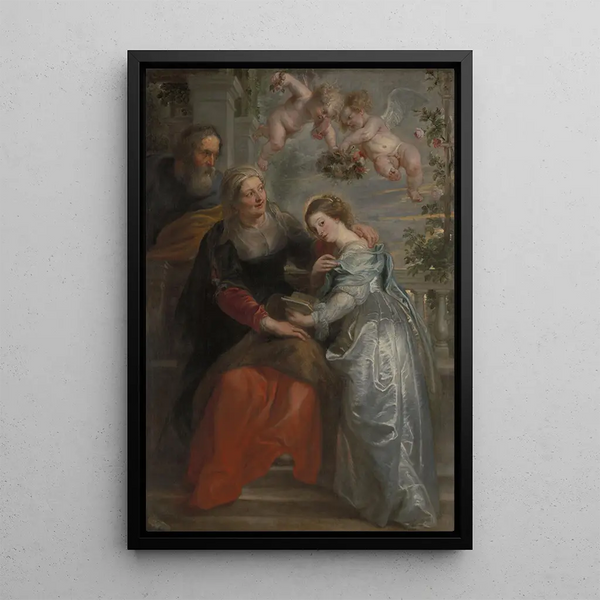 L'Éducation de Marie - Peter Paul Rubens — kehystetty taideteos seinällä