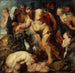 Maalauksen jäljennös Le Silène ivre avec un satyre - Suiveur de Pierre Paul Rubens