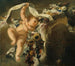 Putto avec guirlande de fleurs et banderole - Peter Strudel — näkymä teoksesta