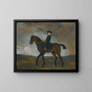 Portrait of a gentleman on horseback - Peter Tillemans — kehystetty taideteos seinällä