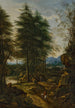 Paysage montagneux avec un cavalier sur une route - Peter von Bemmel — näkymä teoksesta