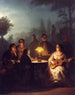 Une soirée d'été à la lampe et au clair de lune - Petrus van Schendel — näkymä teoksesta