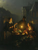 Un vendeur de légumes au Groenmarkt de La Haye - Petrus van Schendel — näkymä teoksesta