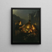 Un vendeur de légumes au Groenmarkt de La Haye - Petrus van Schendel — kehystetty taideteos seinällä