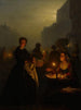 Marché aux poissons à l'église Saint-Jacques - Petrus van Schendel — näkymä teoksesta