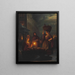 Marché au clair de lune - Petrus van Schendel — kehystetty taideteos seinällä