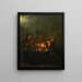 Marché nocturne au Groenmarkt de La Haye - Petrus van Schendel — kehystetty taideteos seinällä