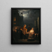 Rotterdamin yömarkkinat - Petrus van Schendel — kehystetty taideteos seinällä