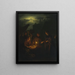 Le vendeur de pommes - Petrus van Schendel — kehystetty taideteos seinällä
