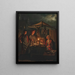 Le vendeur de jeux - Petrus van Schendel — kehystetty taideteos seinällä