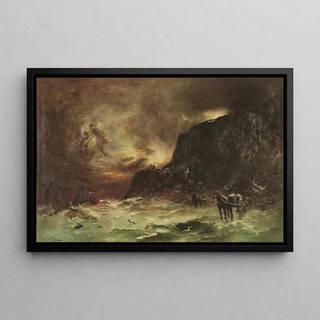 Petrus van der Velden - Storm at Wellington Heads.webp