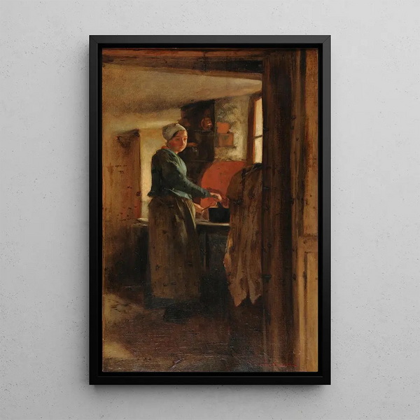 Scène d'intérieur - Philibert Léon Couturier — kehystetty taideteos seinällä
