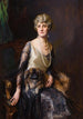 Portrait de Mme Frederick L Pratt née Miss Jeannie Williams - Philip Alexius de László — näkymä teoksesta