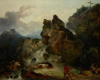 Philip James de Loutherbourg - Landscape with Boar Hunt.webp
