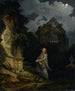 Visiteur d'un cimetière au clair de lune - Philip James de Loutherbourg — näkymä teoksesta