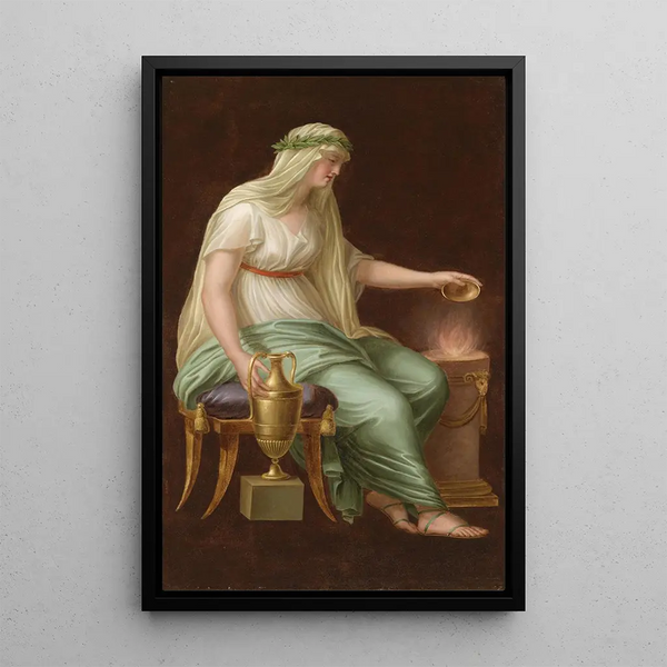 Vestale - Philipp Friedrich von Hetsch — kehystetty taideteos seinällä