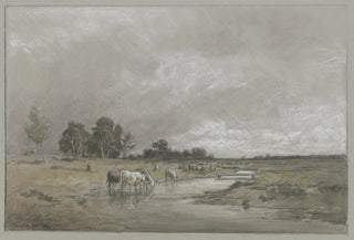 Philipp Rth - Wiesenlandschaft mit trinkender Herde.webp