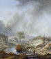 Un ruisseau dans un pays vallonné - Philips Wouwerman — näkymä teoksesta