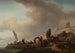 Kalastajien, jotka purkavat saaliinsa rannalle - Philips Wouwerman — näkymä teoksesta