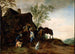 Ratsastajien pysäkki majatalossa - Philips Wouwerman — näkymä teoksesta