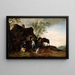 Ratsastajien pysäkki majatalossa - Philips Wouwerman — kehystetty taideteos seinällä