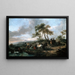 Metsästyksen pysäkki - Philips Wouwerman — kehystetty taideteos seinällä