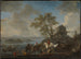 Hevosuimala joen rannalla - Philips Wouwerman — näkymä teoksesta