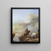 Atterrir un bateau - Philips Wouwerman — kehystetty taideteos seinällä