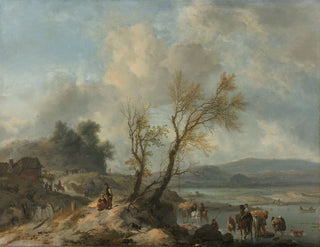 Philips Wouwerman - Landscape with Sandy Path beside a River.webp