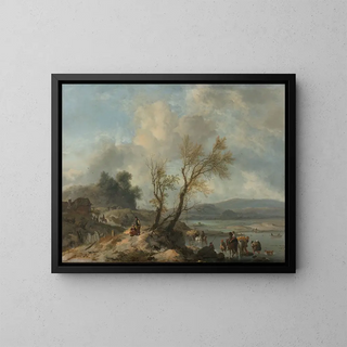 Philips Wouwerman - Landscape with Sandy Path beside a River.webp