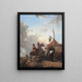 Soldats faisant la fête avec une servante devant une tente - Philips Wouwerman — kehystetty taideteos seinällä