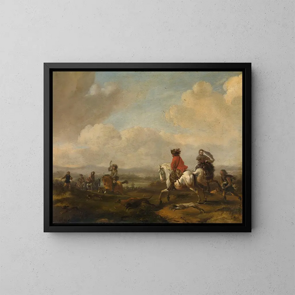 La conduite - Philips Wouwerman — kehystetty taideteos seinällä