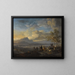 La chasse au faucon - Philips Wouwerman — kehystetty taideteos seinällä